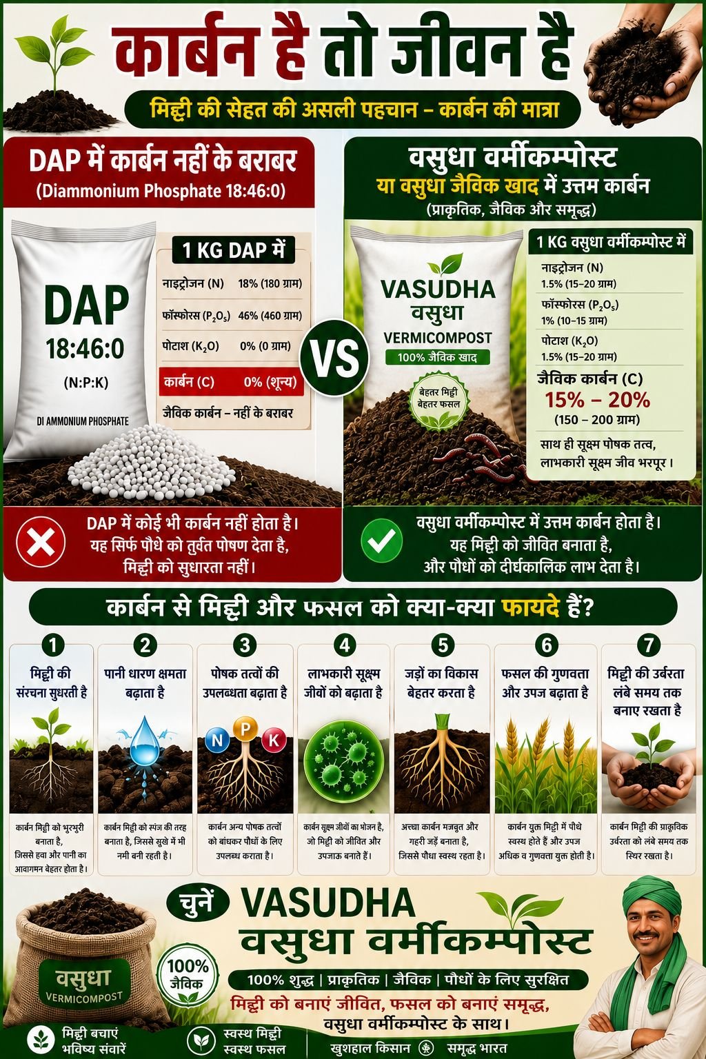 Vasudha Vermicompost benefits banner